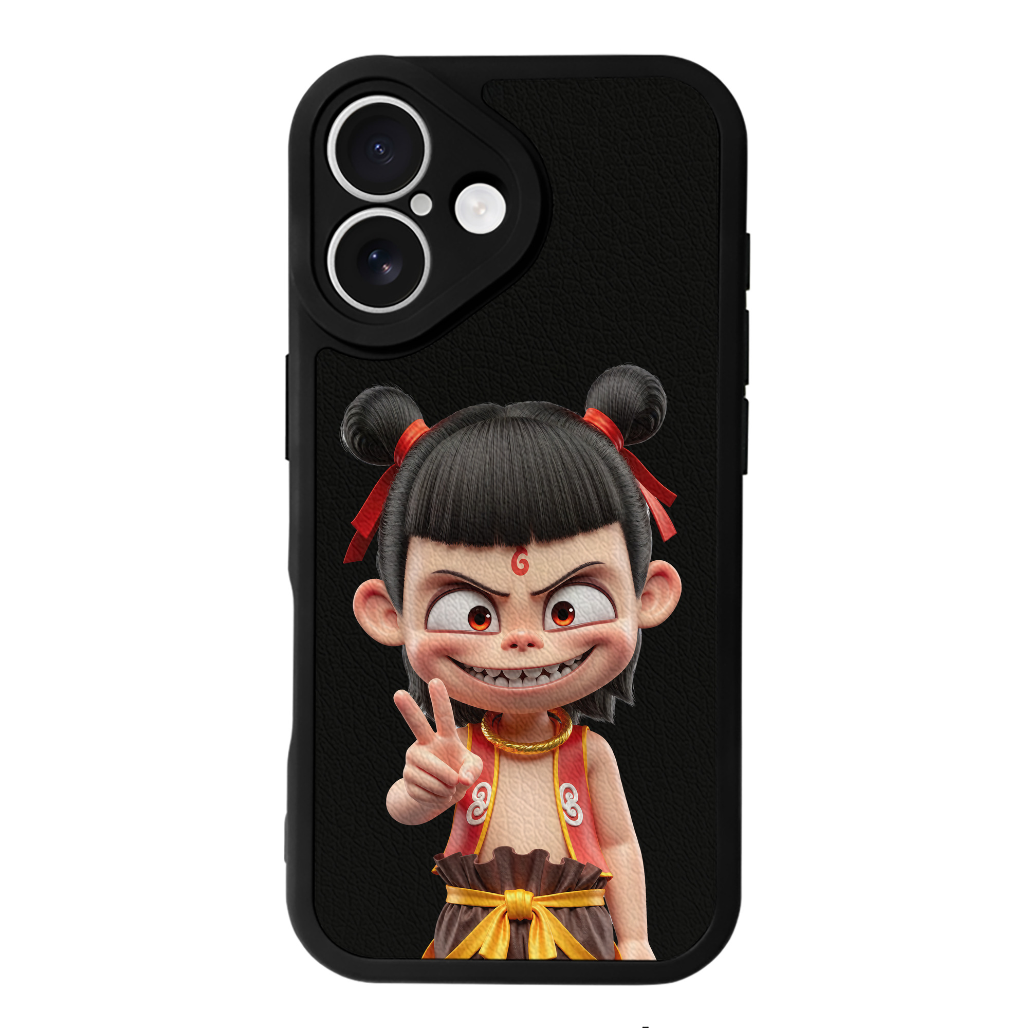 （画像用） Ne Zha 2 ナタ 魔童の大暴れ 【iPhone 16シリーズ対応】シリコンスマホケース（レザー調） 材質：シリコン
